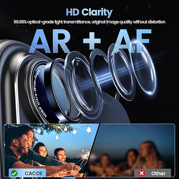 CACOE Camera Lens Protector for iPhone 16/16 Plus/17 - Image 2