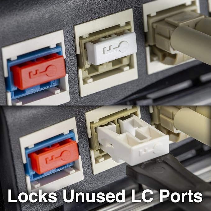 NTW NL-LCPBK10-WH Net-Lock Locking LC Port/Dust Blocker - Image 2