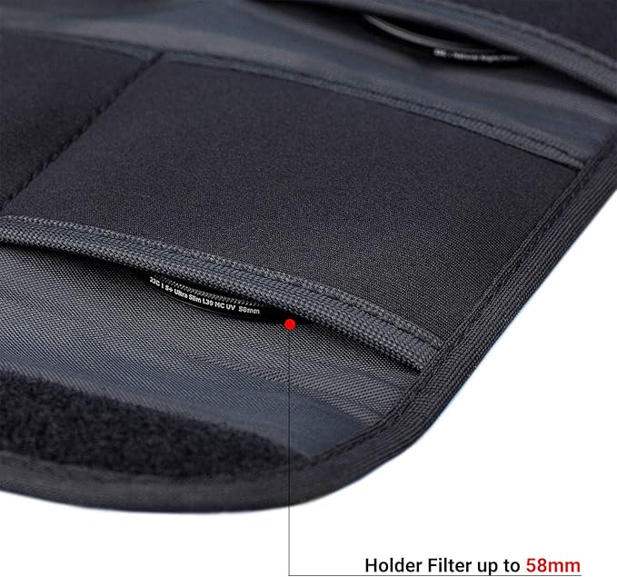 JJC 4 Pockets Filter Case for Round Filter Up to 58mm, Foldout Lens Filter Pouch - Image 2