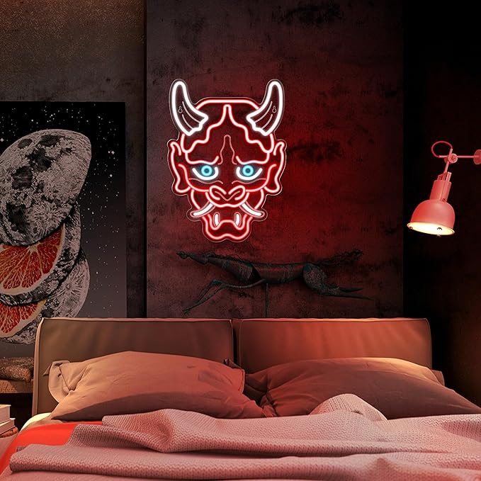 Kavaas Hannya Mask Neon Sign, Anime Japanese Neon Sign - Image 6