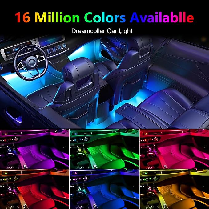 RGBW Acrylic Car Interior Led Kit, Car Accessories 22 in 1 Car Ambient Lighting - Image 4