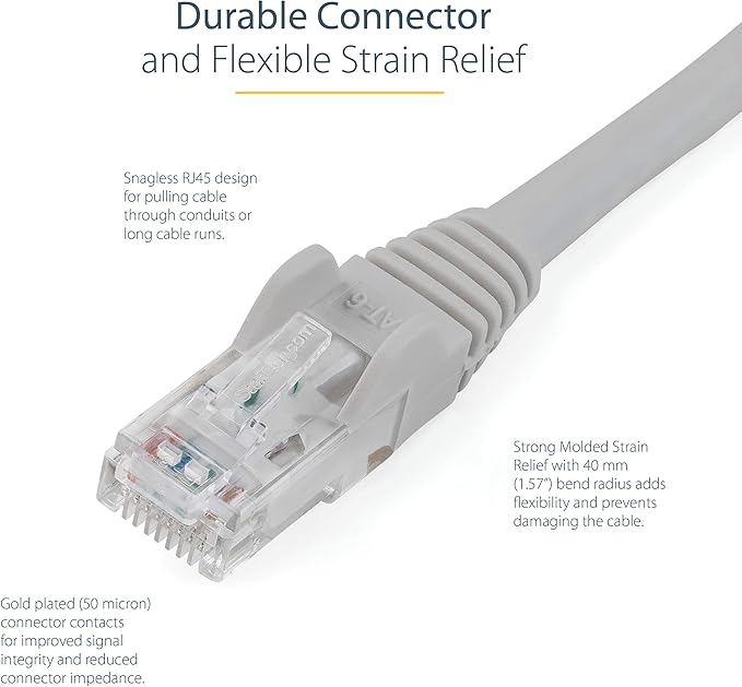 StarTech 1ft CAT6 Ethernet Cable - Image 3