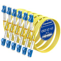 SpeedyCables- OS2 LC to LC Fiber Patch Cable 15m 6-Pack, 1G/10Gb Duplex 9/125um by SpeedyCables
