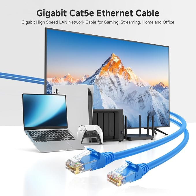 Cable Matters 1Gbps 8-Pack Snagless Cat 5e Ethernet Cable - 7ft - Image 2