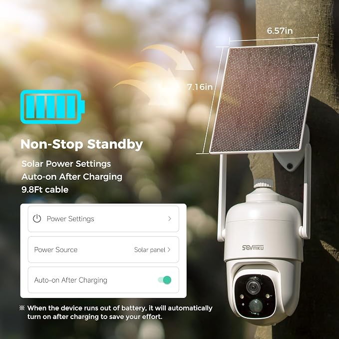 Vicohome 3CQ1 AI 2K Solar Security Camera Wireless Outdoor, Battery Powered - Image 6