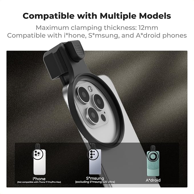 K&F CONCEPT 67mm Press-on Phone Lens Filter Adapter, Compatible - Image 5