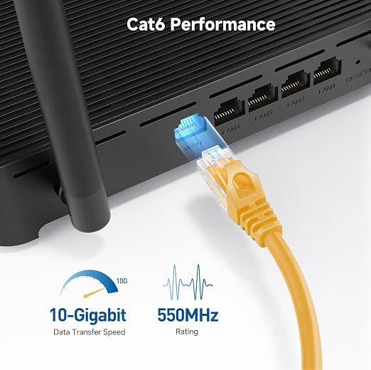 Cable Matters 10Gbps 5-Pack Snagless Cat 6 Ethernet Cable - 5ft - Image 3