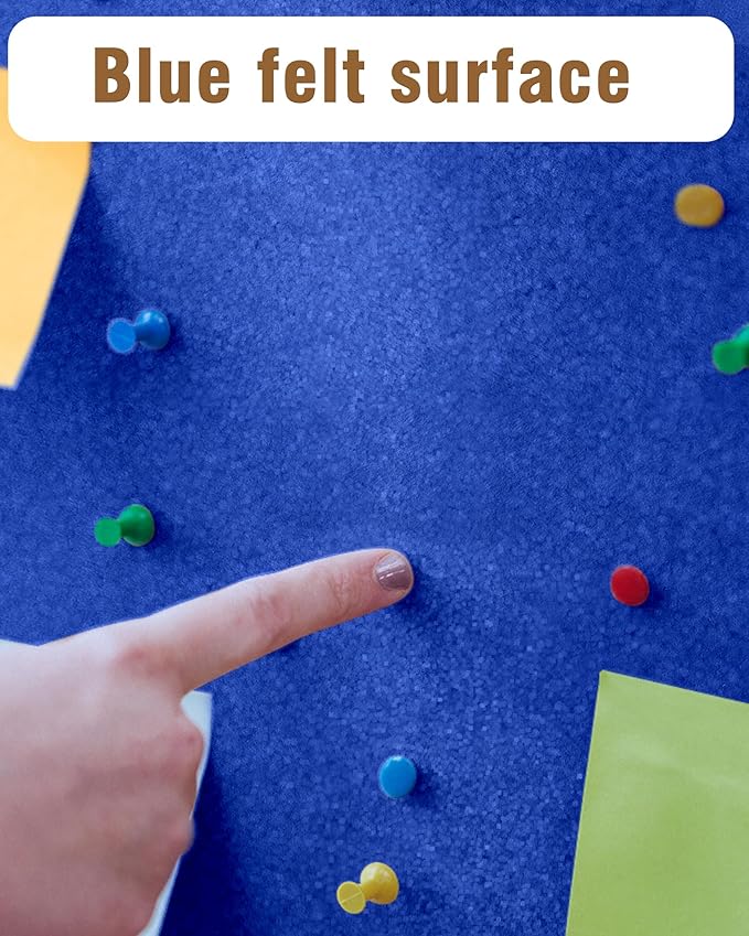 38"x28" Enclosed Bulletin Board, Lockable Weather-Resistant Aluminum Cork Noticeboard for School & Office, Silver Frame w/Blue Flet