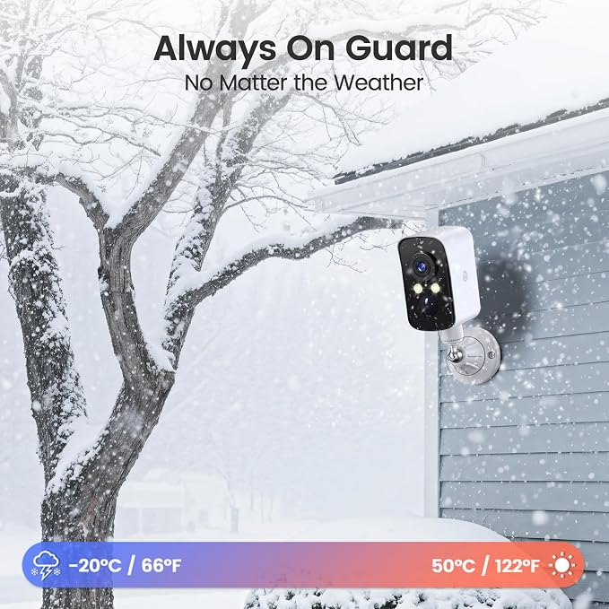 360° View Wireless Outdoor Security Camera, No Subscription Free 7-Day Cloud/SD - Image 8