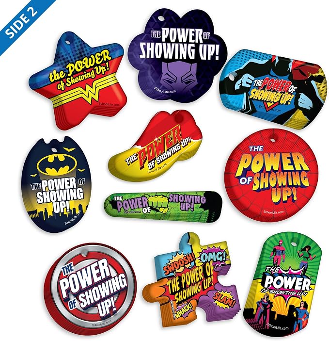Brag Tags Awesome Attendance Heroes Value Pack to Improve Students' School & - Image 2