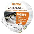Ethernet Cable 20ft For Cat6/Cat5E, 10Gbps Compatible by Brozzag