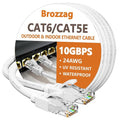 Ethernet Cable 25ft For Cat6/Cat5E, 10Gbps Compatible by Brozzag