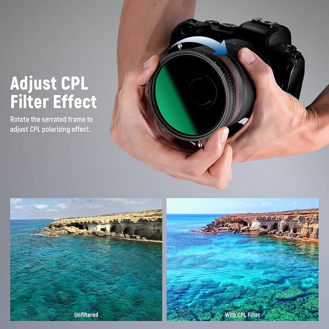 NEEWER 2 in 1 72mm Variable ND Filter ND2–ND32&CPL Filter No X Cross/30 Layer - Image 3