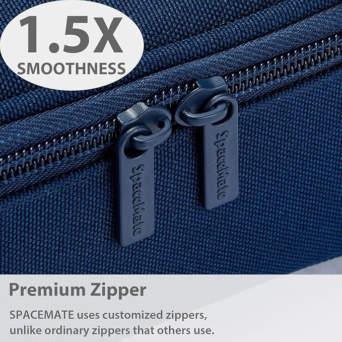 Pencil Case Pouch Box Bag School Supplies Girls Boys Kids, Cute Preppy Stuff Large Big Capacity Aesthetic Pen Organizer, Back to College Stationary, Navy Blue, Classic Stlye, 1800ml