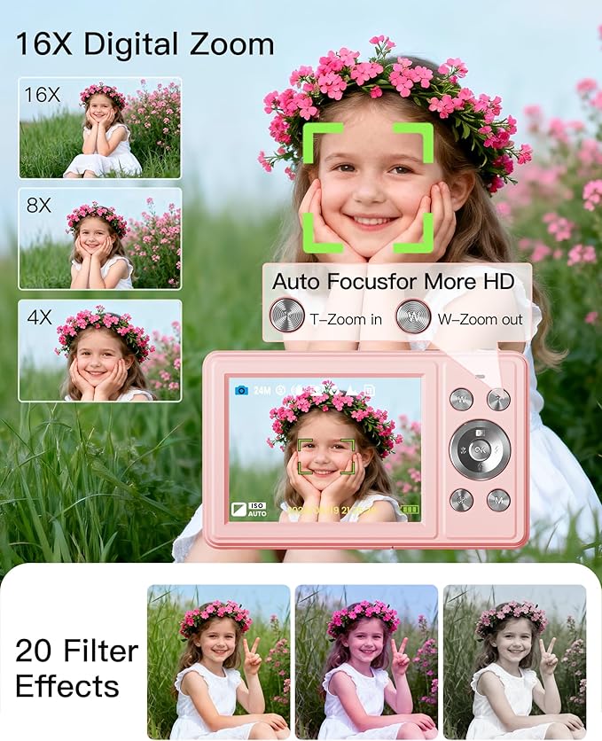 Digital Camera, FHD 1080P Point and Shoot Camera - Image 5