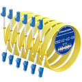 6-Pack OS2 LC to LC Fiber Patch Cable 3m/10ft, 1G/10Gb 9/125um SIMPLEX LC/UPC by SpeedyCables