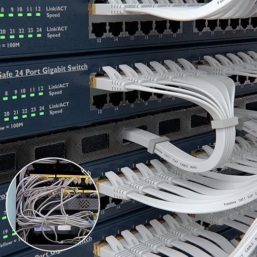 Cat 7 Ethernet Cable 100 ft High Speed, Flat Internet Network LAN Wire - Image 8