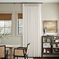 Memory Trained Pinch Pleated Curtains 84 Inches Long, Viral Linen Pinch Pleat by ANRODUO