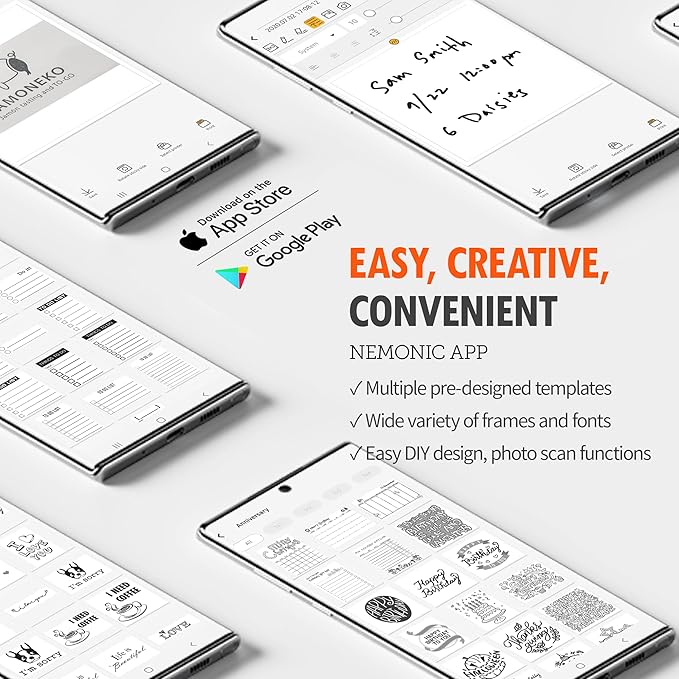 Nemonic Label Printer | Inkless Bluetooth Thermal Label Printer for Small Business | Durable Shipping Label Maker & Portable Wireless