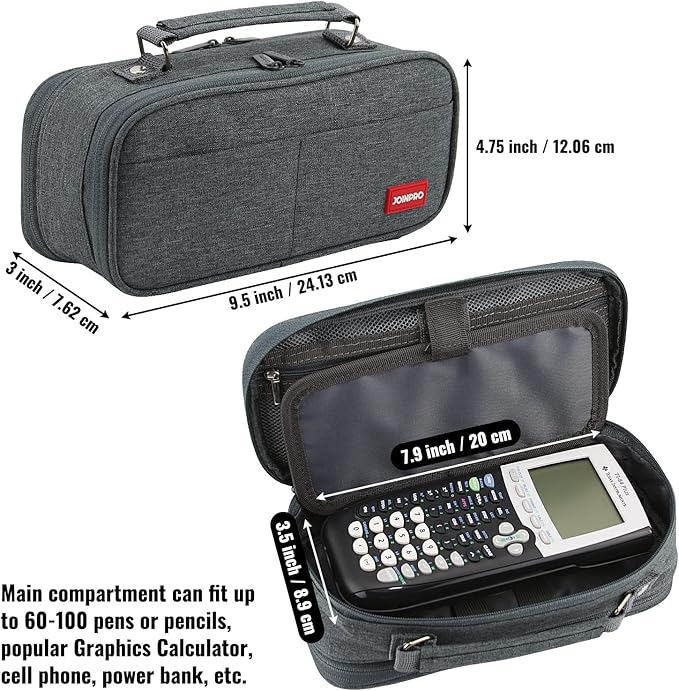 Pencil Case, Large Capacity Pencil Case Organizer; Double Zipper Storage Bag; Big Pencil Pouch for College School Office Teen Girl Boy Men Women Adult