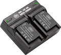 BM Premium 2 Pack of LB-015 Batteries and Dual Bay Battery Charger by BMPremium