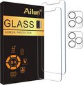 Ailun 2 Pack Screen Protector for iPhone 12 Pro Max + 2 Pack Camera Lens by Ailun