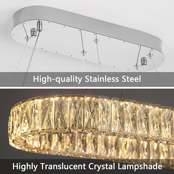 HAIXIANG LED Long Chandeliers for Dining Table Modern Chandelier Dimmable - Image 5