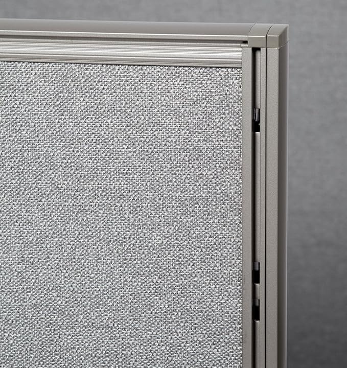 GOF Freestanding L Shaped Office Partition, Large Fabric Room Divider Panel, 30" D x 60" W x 72" H