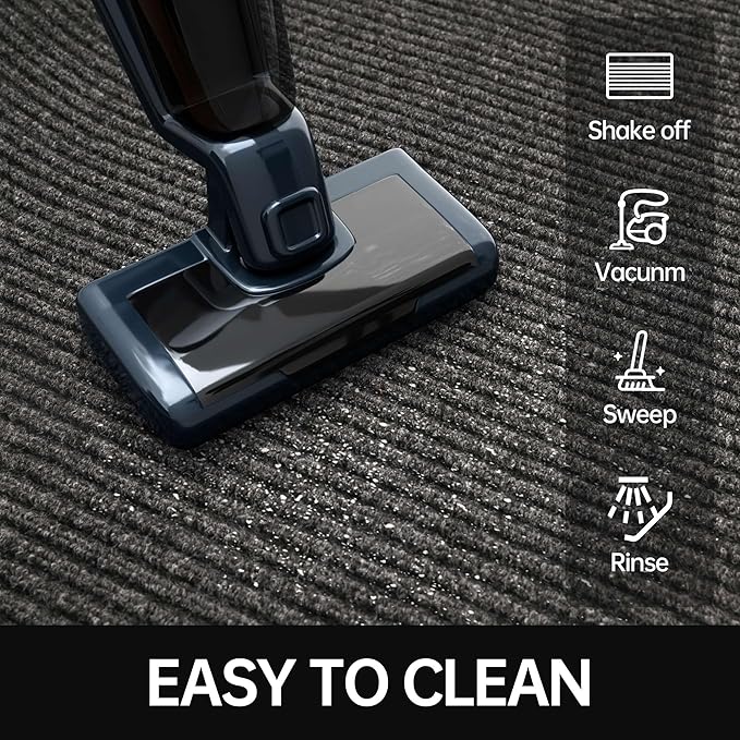 Front Door Mat, 3' x 10' Heavy Duty Indoor Outdoor Welcome Mat for Entryway, Commercial Entrance, Low Profile, Non-Slip, Durable Rubber Backing for Patio, Home