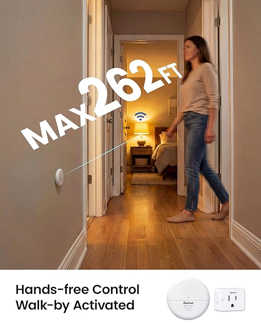 Zoiinet Wireless Motion Sensor Outlet, Adjustable Sensing Mode, 260FT Wireless - Image 2