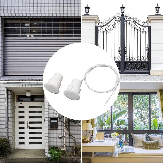 10PCS Recessed Wired Security Window Door Contact Sensor, Normally Closed NC - Image 6