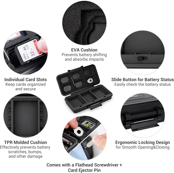 JJC Camera Battery SD Card Case - Image 4