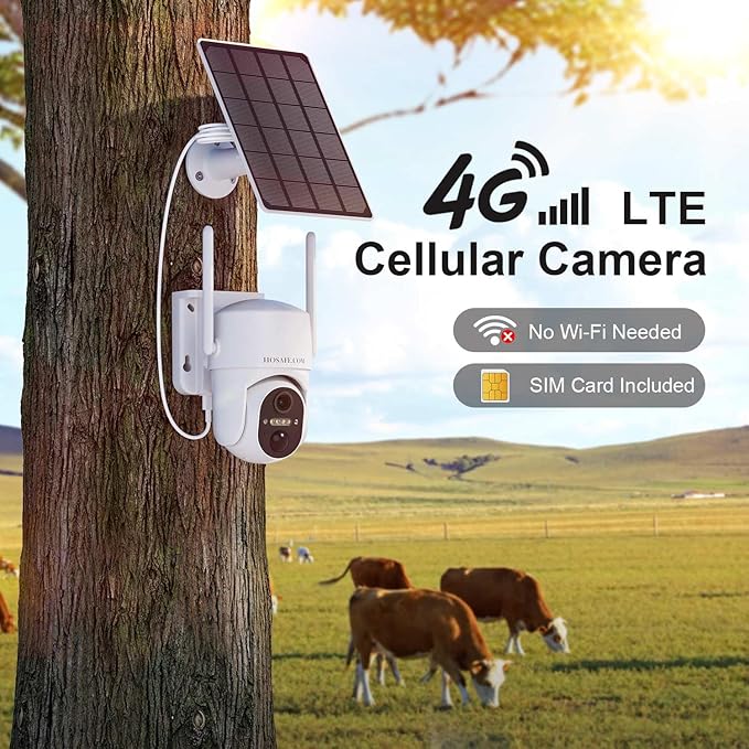 HOSAFE.COM 4G LTE Cellular Security Camera Wireless Solar Powered, Free Cloud - Image 2