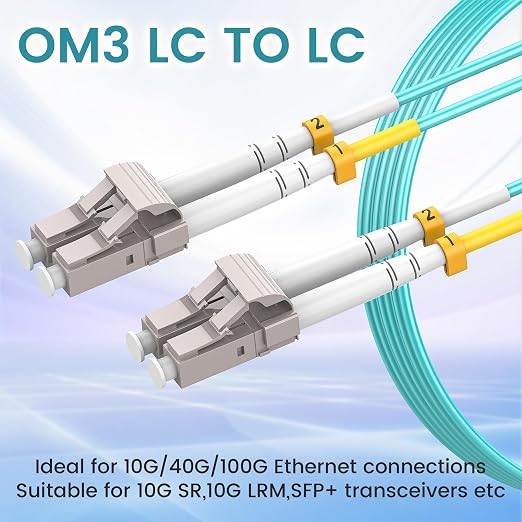 SpeedyCables- OM3 LC to LC Fiber Patch Cable 0.2M/7in, 10G/40Gb 50/125µm - Image 5