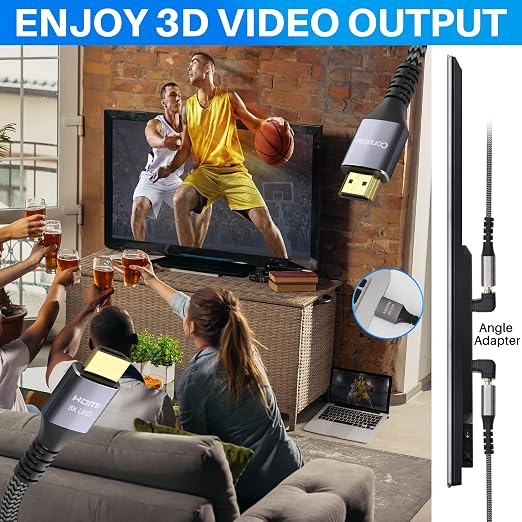 8K HDMI 2.1 Cable, Real Certified Cable, Ultra HD Braided Cord, Supports - Image 3