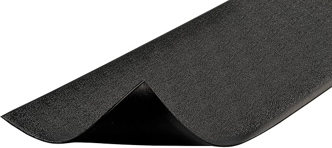 Notrax 411 Sof-Tred™ 3' x 5' x 3/8" Anti Fatigue Mat, Enhanced Slip Resistance with Beveled Edges and Pebbled Surface, Ideal for Industrial and Commercial Workplaces, Black, 411S0335BL