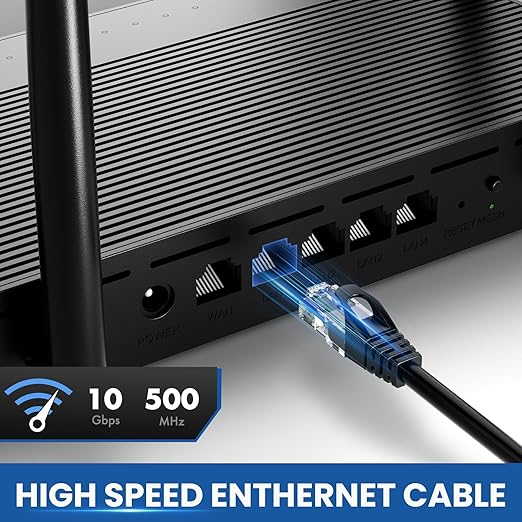 Ultra Clarity Cables Cat6 Ethernet Cable, 8 Feet LAN, utp Cat 6, Network Cord - Image 2