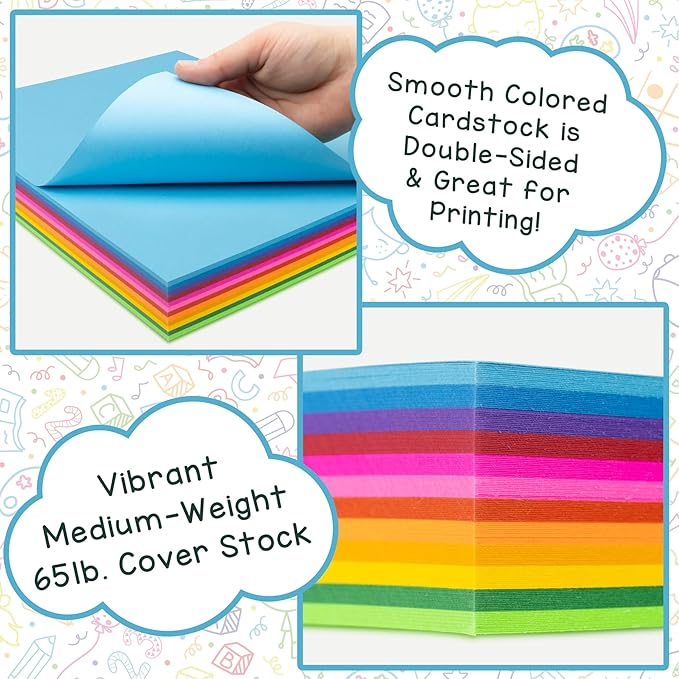 Hygloss Pink Bright Colored Cardstock - 11x17-Inch, 50 Sheets, 65 lb/ 176 gsm, Fade-Resistant, Acid-Free Color Card Stock Paper