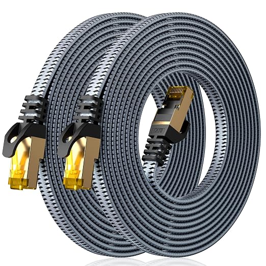 ARISKEEN Cat 8 Ethernet Cable 3 FT 2 Pack, 40Gbps 2000Mhz High Speed Cat8 by ARISKEEN