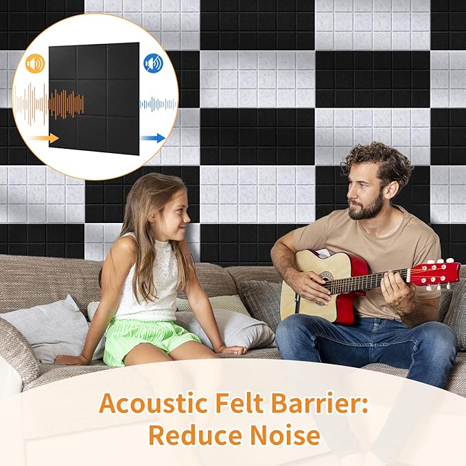 Smarpau Felt Bulletin Boards 48"x36", 12 Pack Large Cork Board for Walls, Pin Board with Removable Adhesive Tabs Pushpins, Cork Wall Tiles for Office Home Classroom