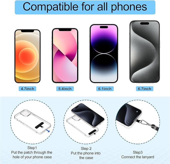 takyu Phone Lanyard, 2 Pack Soft Nylon Neck Strap Universal Cell Phone Lanyard - Image 6