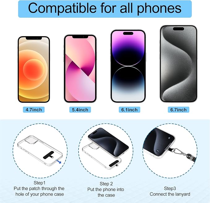takyu Phone Lanyard, 2 Pack Adjustable Cell Phone Lanyard Crossbody Neck Strap - Image 6