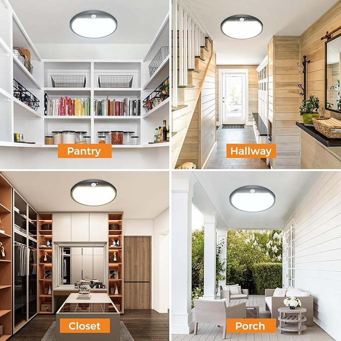 slochi 1Pack Motion Sensor Light Indoor Wired, 12 Inch 3000K/4000K/6500K Closet - Image 5