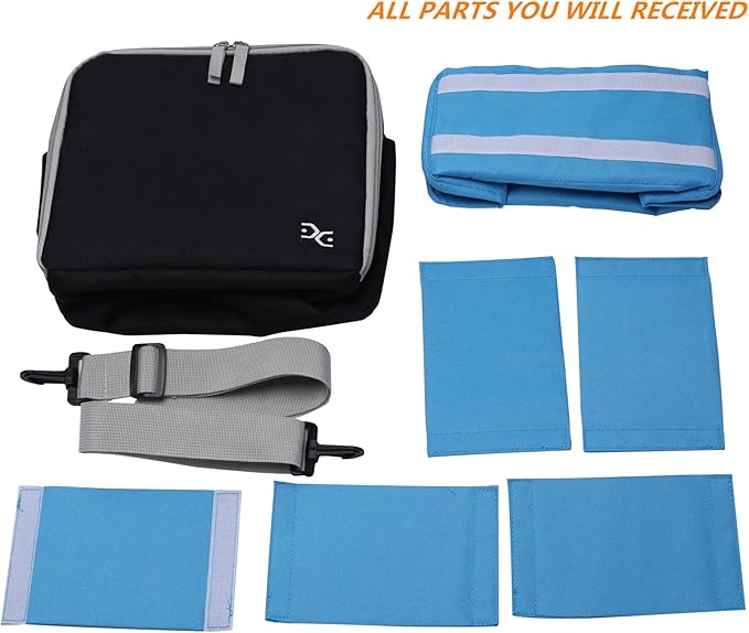 Large Storage Tote Bag for Markers, Brush Pens, Coloring Pencils, Books, Art & Craft Supplies, Tools, Cosmetics - Up to 130 Pens, Black