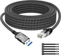 USB to Ethernet Cable 40 FT, 3.0 A Male to RJ45 Male Cord, Directly Connected by Kxable