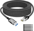 USB to Ethernet Cable 20 FT, USB 3.0 A Male to RJ45 Male Cord, Directly by Kxable