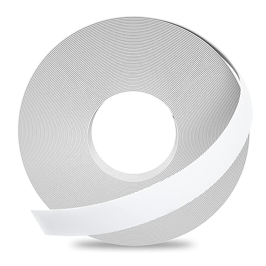 GSCIT Club White Melamine Edge Banding, 3/4 inch x 10ft, Hot Melt Adhesive Preglued, Flexible White Veneer Edging