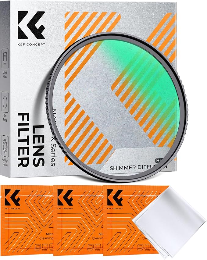 K&F CONCEPT 62mm Shimmer Diffusion 1 Effect Filter Optical Glass 18 by KFCONCEPT