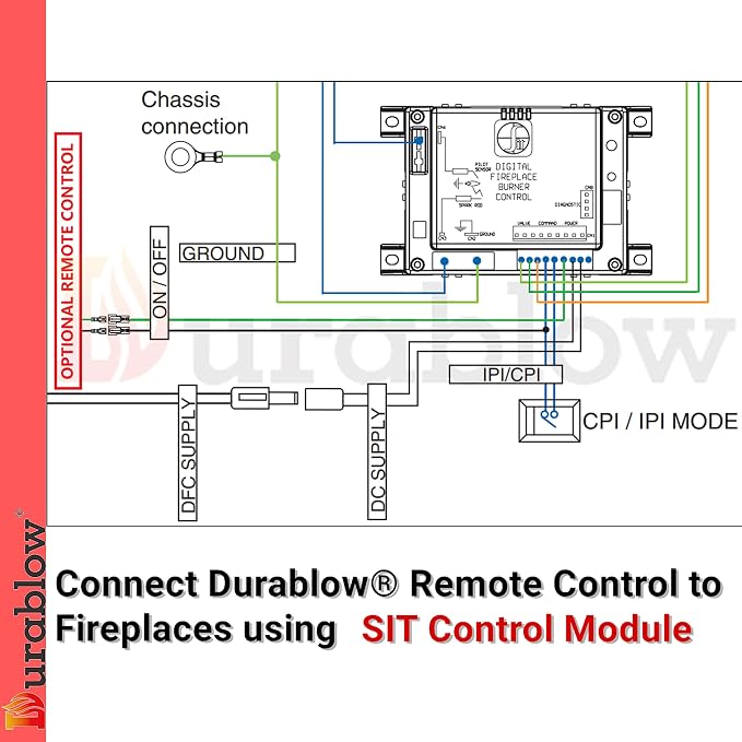 Durablow SH3001-RH Gas Fireplace WiFi Smart Home Remote Control - Image 5