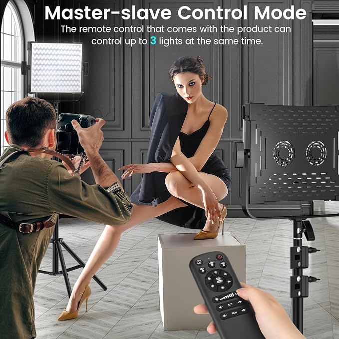 RGB Photography Lighting Kit, 50W Bi-Color Professional LED Studio Lights - Image 7